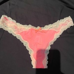 Victoria’s Secret pink & iridescent lace underwear, New